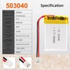 YDL 3.7V 600mAh 503040 Lipo Battery Rechargeable Lithium Polymer ion Battery Pack with PH2.0mm JST Connector