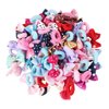 Candygirl 50 Pcs Bow Elastic Hair Ties,Girls Hair Accessories, Hair Accessories for Girls,Baby Hair Accessories for Girls, Value Set (50 small bow for girl or pets)