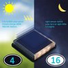 Solar Deck Lights, Driveway Walkway Dock Light Solar Powered Outdoor Stair Step Pathway LED Lamp for Backyard Patio Garden Ground, auto On/Off - Warm White - Square - 4 Pack