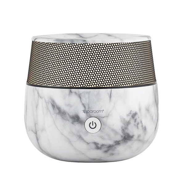 SpaRoom Mysto Aromatherapy Ultrasonic Misting Essential Oil Diffuser for Medium Rooms, 140 mL Water Capacity, Marble