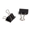 U Brands Binder Clips, Medium 1-1/4-Inch Width, 1/2-Inch Paper Holding Capacity, Black and Silver Steel, 24-Count