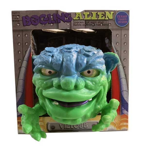 BOGLINS Alien Vizlobb 8” Collectible Figure with Super Stretchy Skin & Movable Eyes and Mouth, Popular Retro Toy from The 80's for Kids and Collectors