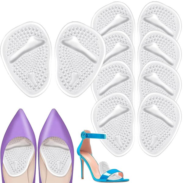 Metatarsal Pads Women | Heel Inserts for Women | Ball of Foot Cushions (5 Pairs Foot Pads) All Day Pain Relief and Comfort One Size Fits Shoe Inserts for Women
