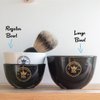 ROYAL SHAVE Ceramic Textured Shaving Bowl – Shave Soap & Shaving Cream Dish, Textured for Rich Lather (Black)