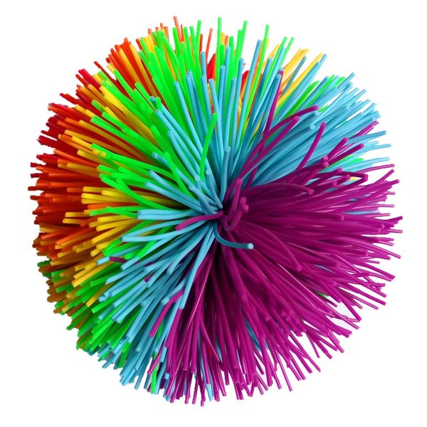 3.2Inch Colorful Stringy Ball,Thick Silicone Bouncing Fluffy Jugging Ball Monkey Stress Ball Office Stress Toys (1)