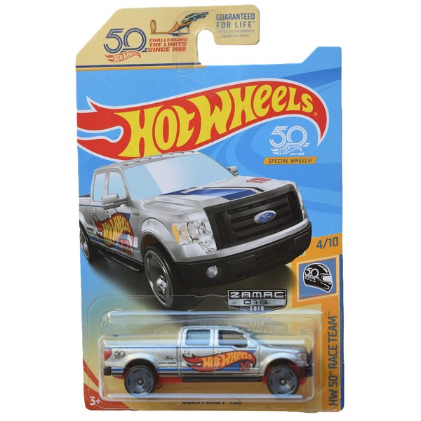 Hot Wheels Zamac 50th Race Team 4/10, 2009 Ford F-150 50th Anniversary Card