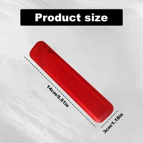 1 Pair Rear Left Driver and Right Passenger Side Door Red Reflector Panel Compatible with Chevrolet GMC Replaces # 15183155,15183156