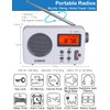 ZHIWHIS Portable Radio, AM FM Shortwave Digital Tuner with Best Reception, Battery Operated Clock Radios with Sleep Timer and Preset Function, Stereo Receiver with Alarm Clock for Home ZWS-8801