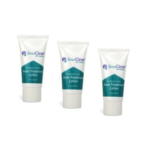 3 SensiClear Acne Treatment Cream Cleanser Tubes Creams