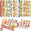 Cherisnowy 48 PCS Mushroom Party Favors 24PCS Tattoos Sticker 24PCS Slap Bracelets Wristbands Perfect for Themed Birthday Baby Showers or Classroom Rewards Ideal Decor and Gifts for Girls and Boys