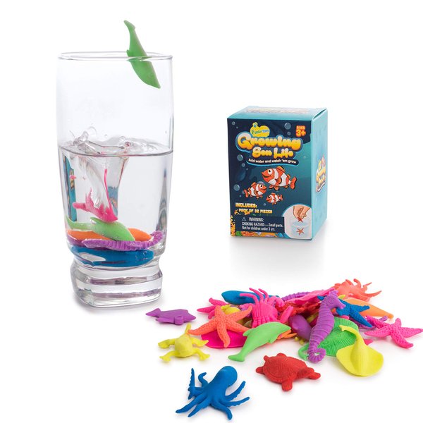 IPIDIPI TOYS Water Growing Sea Creatures Toys for Kids - 32 Pack Growing Animals in Water - Ocean Themed Under The Sea Party Favors, Birthday Goodie Bag Fillers, Piñata Stuffers, School Prize Box Toys
