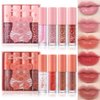 YIBABY 8 Colors Tinted Lip Gloss Set Hydrating Lip Glow Oil Plumping Lip Moisturizing Transparent Lip Care Oil Shiny Jelly Lip Gloss for Women and Girls (A)