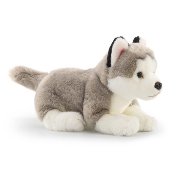 Dog Stuffed Animals-Husky Stuffed Animal, 16'' Soft Dog Plush Handmade, Cuddly and Realistic Husky Stuffed Toy for Kids Boys and Girls, Huggable and Washable, Xmas Valentines Day Easter Birthday Gift