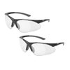 Elvex RX-500C-.75 Full Lens Magnifier, Black Frame/Grey Temple Tips (2 Pair) (.75 Lens)