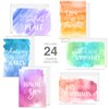 Canopy Street Watercolor Sympathy Cards / 24 Comfort And Peace Note Cards / 6 Colorful Designs With Blank White Envelopes / 4 5/8" x 6 1/4" Thinking Of You Greeting Cards