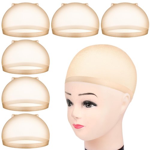 MORGLES HD Wig Cap, 6Pcs Wig Caps Ultra thin Stretchy Wig Caps for Women, Nylon