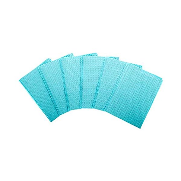 DENTAL BIBS SHEETS Thick 3 ply 13"x 17" 50-PACK Blue Tattoo Supply
