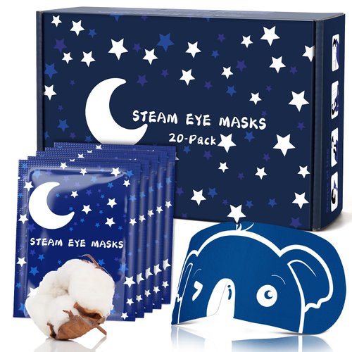 ZHENYEMEI Relaxing Steam Eye Mask,20 Packs Self Heating Spa Eye Masks,Lavender Warming Eye Mask,Disposable Heated Eye Mask for Dry Eyes Fatigue Dark Circles Tired Eyes Sleep Mask for Kids Women
