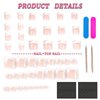 48Pcs French Tip Press on Nails Toenails Acrylic Manicure Kit Medium Fake Nails Full Cover White Stick on Nails Square Summer Pink Toe Nails for Women (White A)