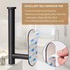 LAYUKI Toilet Paper Holder,Matt Black,Wall Mount,Upgraded Adhesive Toilet Paper Roll Holder,no Drilling,Bathroom/Rv/Washroom, SUS 304 Stainless Steel, Rustproof (Black, 1 Piece)