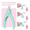Clear Coffin Nails Tips Half Cover, IKOCO 500Pcs Nail Tips for Acrylic Nails Professional Ballerina False Nails with Glue, Nail Clipper, Nail File Buffer for DIY Fake Nails
