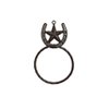 Treasure Gurus Texas Barn Star Western Decor Horseshoe Bath Towel Ring