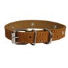 Real Leather Studded Dog Collar 15" x5/8" Tan Fits 10.5"-13.5" Neck