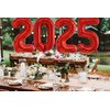 Huge Red 2025 New Year Balloons 40 Inch 2025 Red Mylar Foil Helium Number Balloons 2025 Christmas New Year Eve Graduation Party Decorations Supplies