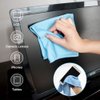 AIVS Microfiber Glass Detailing Cleaning Cloths-10 Pack (12" x 12")-Streak Free-Lint Free-Quickly Clean Windows,Mirrors,Windshield, Computer Screen,TV Tablets and Dishes