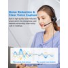 New bee USB Headset with Microphone for PC, Computer Headset with in-line Mute Volume Control Wired Headset for Laptop, Skype, Zoom, Call Center, Meetings, Webinar, Home