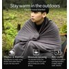 Litume Travel Camping Blanket Lightweight and Breathable, 67 x 48 in Soft Airplane Flight Blanket for Travelers, Foldable Sheet with Stuff Sack for Train, Camp, backapcking, Office, Home (E651 Grey)