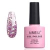AIMEILI Soak Off U V LED Gel Nail Polish - Princess Glitter (049) 10ml
