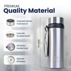 Aqua Gauge Stainless Steel Thermal Bottle, 600 mL, Digital Temperature Display, 4 Colors (Silver)