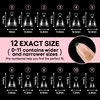UNA GELLA Almond Nail Tips Extra Short Half Cover 504pcs- Soft Gel Short Almond Fake Nails Matte Clear Almond Gel x Nails Self-handle for Nail Extension DIY Nail Salon Gift for Her, 12Sizes