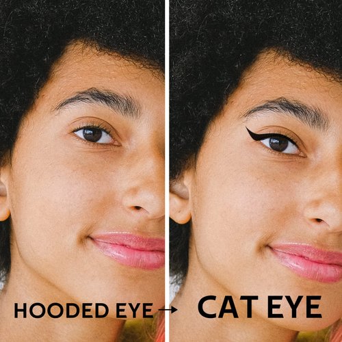 Cilrofelr 4 in1 Eyeliner Stencils for Hooded Eyes, Reusable Eyeliner Stencils Tool for Beginners, Multi-Purpose Makeup Tool for Winged Eyeliner, Defined Eyebrow, Face Contour and Lip Line - Pink