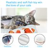 Cat Toys Automatic Flopping Fish with Catnip, 2 Pack Interactive Cat Toy for Indoor Cats, 11" Electric Moving Pet Kicker Exercise Toy, Wiggle SilverVine Floppy Fish for Small Dogs, Kitten