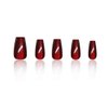 Red Press on Nails Medium Square Fake Nails Wine Red Cat Eye False Nails Shiny Glitter Glue on Nails Full Cover Coffin Acrylic Nails Handmade Nails Press Ons Reusable Nails for Women Manicure 24Pcs