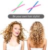 100 Pieces Spiral Hair Perm Rod Plastic Long Barber Hairdressing Styling Curling Perm Rod Rollers Salon Tools for Women Girls