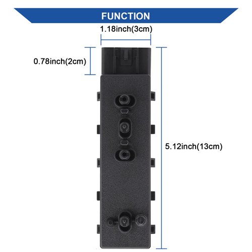 Obaee Power Seat Switch Recliner Adjust Control 8 Ways Front Right Passenger Side Compatible with Chevrolet Chevy Camaro/Equinox/Malibu 2010-2019,Cadillac/GMC/Buick Replacement OEM 25974715 12451498