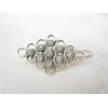 Generic Small silver geometric flower design metal hair clip barrette for fine hair (Clip quantity: 1 Clip)