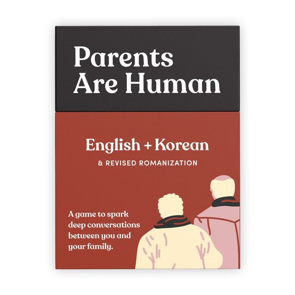 Parents Are Human | Bilingual Conversation Cards for Children & Grandparents | Family Card Game for Bonding & Communication | Therapy for Adults | English + Korean