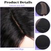quickwig Human Hair Wigs Short Bob Curly Wig Lace Part Glueless Wigs Natural Wave African American Wigs for Black Women Natural Black Color