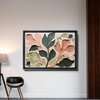 Abstract Botanical Art Boho Earth Tone Burnt Orange Sage Green Peach Art Organic Minimalist Botanical Print Decor Canvas, Arts