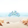 BAHABY Little Mermaid Birthday Decorations 10th Birthday Girl Headband Mermaid Party Favors Mermaid Rhinestone Hair Accessories for Girls- Blue
