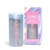 Lrisy Holographic Extra Fine Glitter Powder with Shaker Lid, Craft Glitter Sequins for Epoxy Resin, Slime,Tumblers,Nail&Painting Arts 140g/4.5oz (Ultra Thin Holographic Silver)
