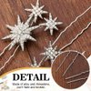 Casdre Star Rhinestone Hair Pins Bridal Hair Pieces Sparkly Crystal Bride Wedding Hair Accessories for Women and Girls(Pack of 5)