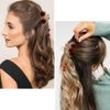 Ahoney Metal Gold Hair Clips 2.5" Medium Hair Claw Clips for Thin Hair, Fancy Rose Hair Clips Hair Tassel Hair Styling Accessories for Women Girls (Rose)