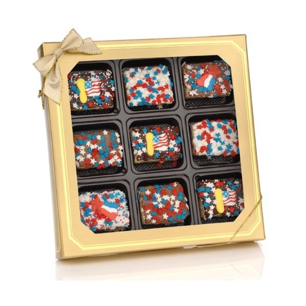 Patriotic Mini Crispy Treat Gift Box of 9