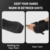 FINGER TEN Winter Golf Gloves Men Mitts Mitten Warm Fleece in Pair, Pull Up Fit Soft Comfortable Set (Black, Medium)