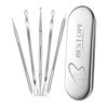 TAYTHI Blackhead Remover Tool, Pimple Popper Tool Kit, Blackhead Extractor Tool for Face, Extractor Tool for Comedone Zit Acne Whitehead Blemish, Stainless Steel Extraction Tools
